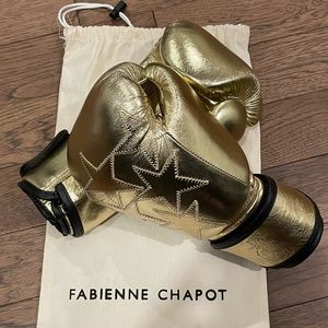 Gold Star Leather Boxing Gloves by Fabienne Chapot